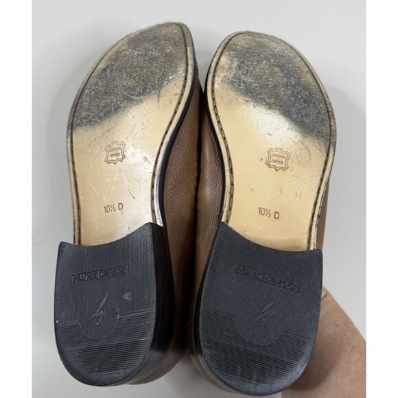 Giorgio Brutini Men Sz 10.5 Tan Brown Neutral Leather Slip On Loafer GUC